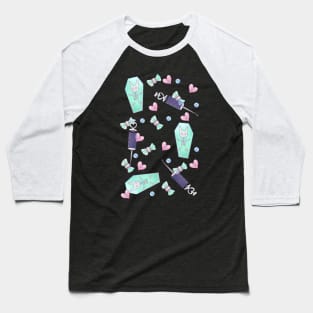 Menhera Yamikawaii Pastel Goth Creepycute Pattern Baseball T-Shirt